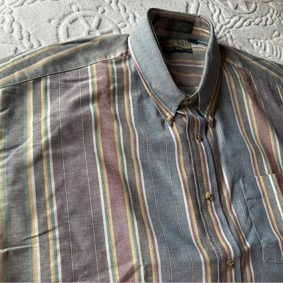 Men's Multicolor Striped Shirt Loafers by‎ Reed StJames Size XL - Picture 1 of 10